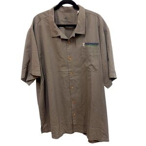 NWT Tommy Bahama Coastal Breeze Check Dockside Grey Island Zone Button Down 3XLT